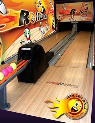 Mini bowling is a small ball system that plays like a large arcade game.  No special shoes required.