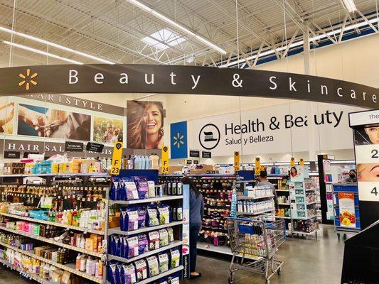 Large beauty section at this location