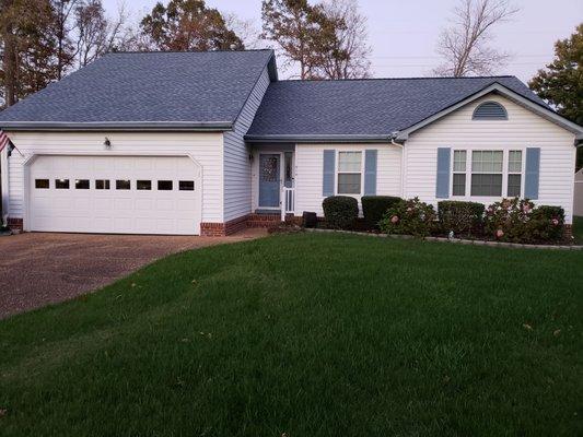 Our new Architectural roof.