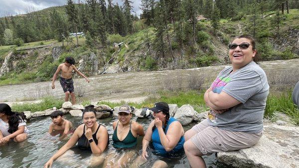 Hot Spring next to River.