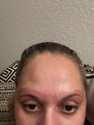 The horrible Botched job for eyebrow waxing!!! I will never allow them to wax me again. I would NOT recommend them To anyone.