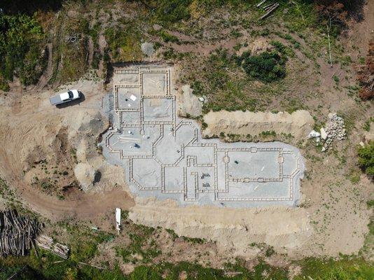 Footings in progress on 10,000 SF Custom home build 2 of 3 Progress shot