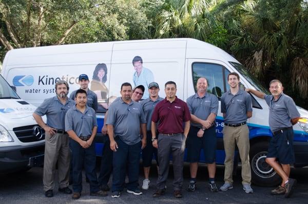 This is a photo of our Service Team here at Kinetico Water Systems.