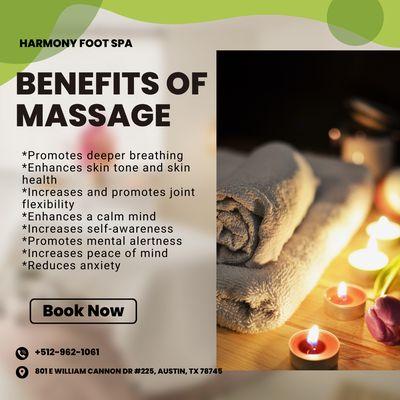 Harmony Foot Spa
 801 E William Cannon Dr #225, Austin, TX 78745
 Call us at 512-962-1061