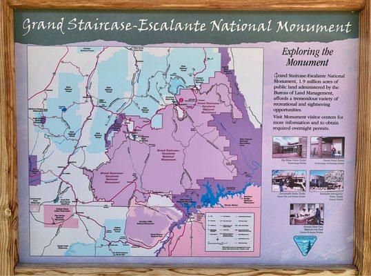 A map of Grand Staircase-Escalante here at the Visitor Center.