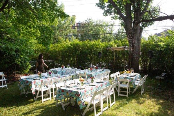 Tables prior to the reception