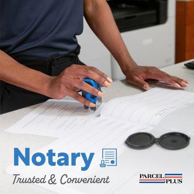 Notarize documents with Parcel Plus.