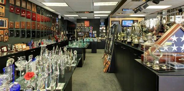 Large awards showroom in Davie, Florida