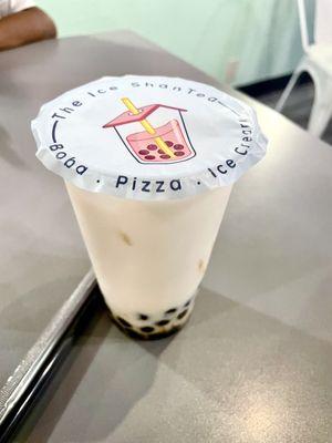 Coconut milk tea with tapioca pearls