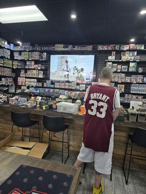 This guy had the coolest Jersey and shoes in the shop!