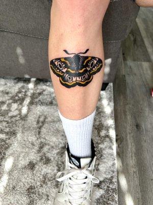 Moth tattoo