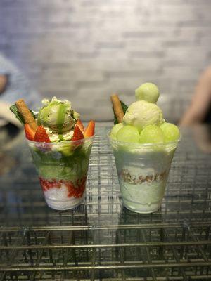 Matcha Strawberry Bingsoo & Melon Bingsoo; IG: susanlamx