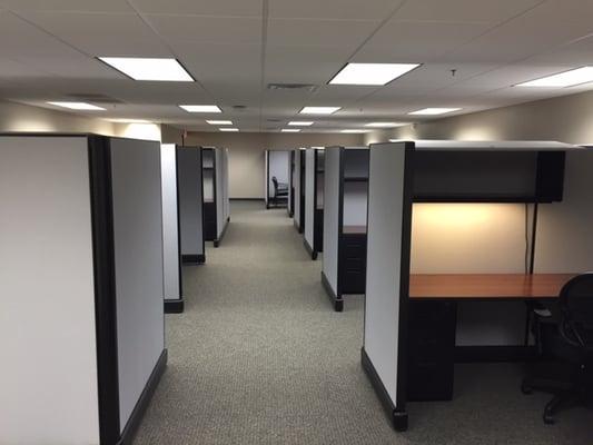 Our Engineering dept. back office area designed by Mr Cubicle. Setup to have spacious work area and privacy in a densely populated area.