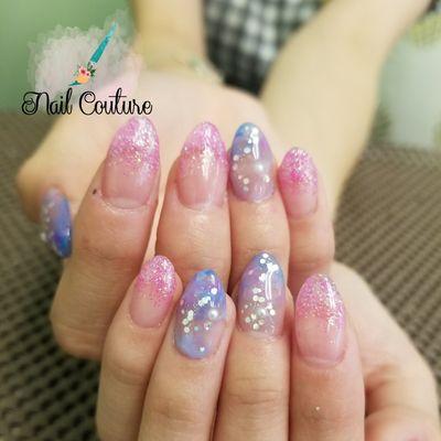 Nail art gel manicure