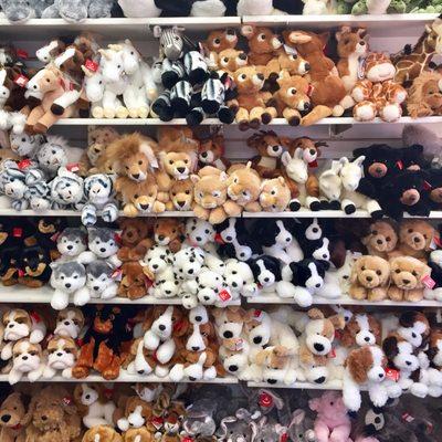 So many soft stuffed animals