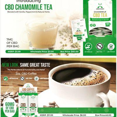 We offer CBD coffee and tea