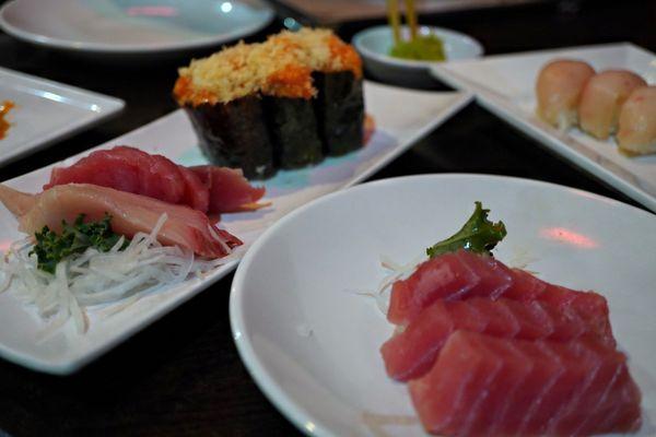 A37. Tuna Sashimi and A36. Yellowtail Sashimi