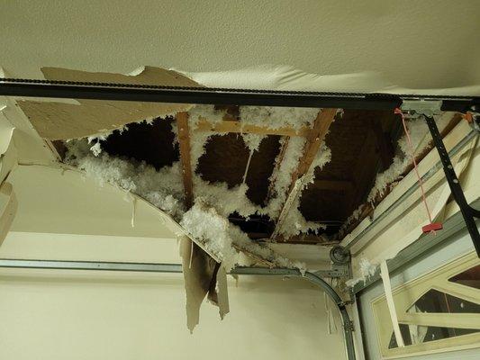 Collapsed ceiling