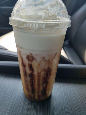 Vanilla bean blended drink loaded with squirts of crap full of sugar, sugar, sugar!!!