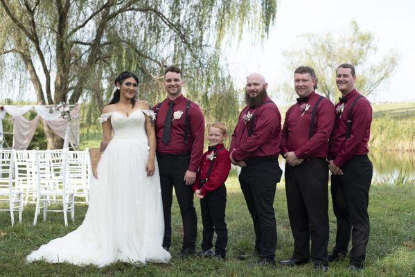 By the pond after the ceremony