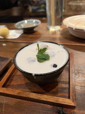 Coconut Dessert w/ Tapioca Pearls and Fruits