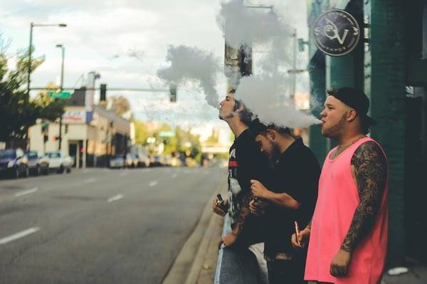 Vapers outside our store