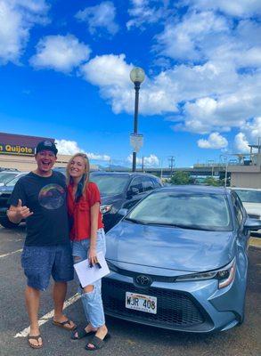 Congrats Elsa on your 2020 Toyota Corolla! Thank you for your business!  Welcome to the TCA Ohana!