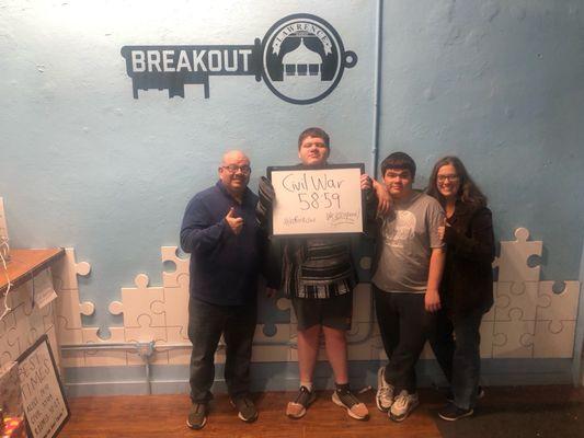 We escaped in the nick of time!