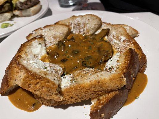 Mushroom toast. Needed more mushrooms.