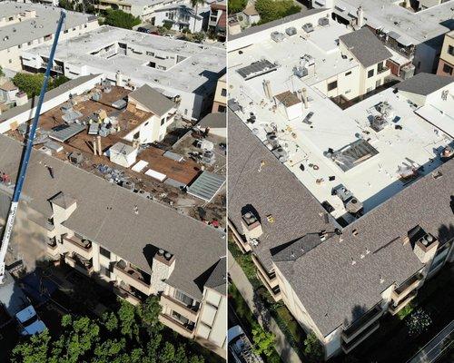 Apartment building TPO roof replacement in Sherman Oaks