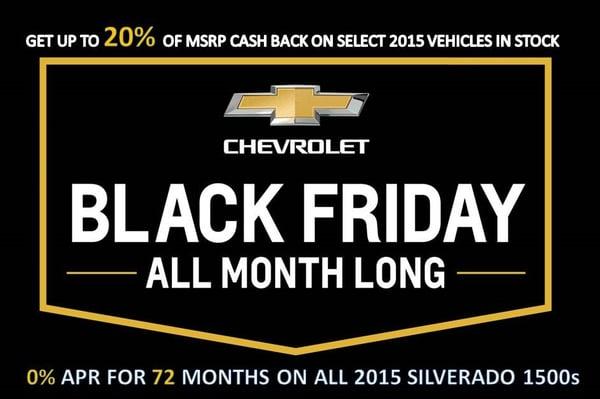 Chevrolet Black Friday Offer, All Month Long!