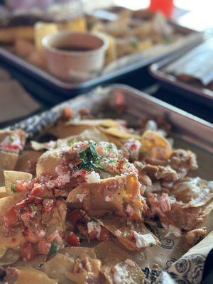 Chicken loaded nachos