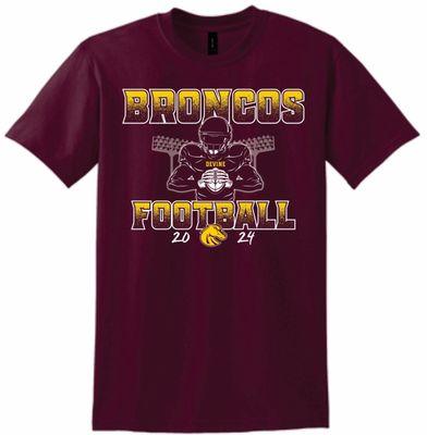 Broncos football t-shirt