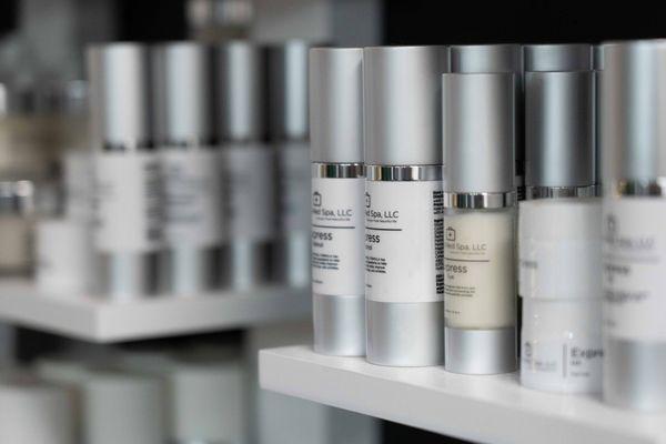 Skincare products at Express med spa Chicago. Book your prp microneedling, Lip Fillers or Dermaplaning Facial today.