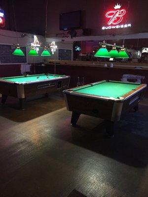 Billiards in the front of the bar.