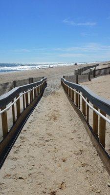 Entrance to the Centre St. beach. Great beach because the Beach Patrol is headquartered here.