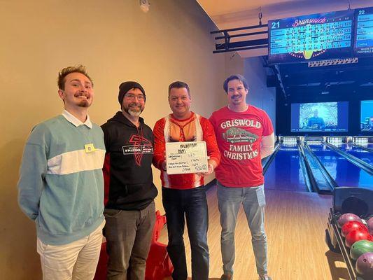 Mavins Group Christmas Party  
Bowling, Laser Tag, Arcade, and Axe Throwing