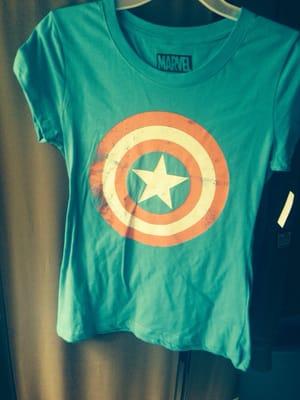 My newly  acquired Captain America tee!! $4