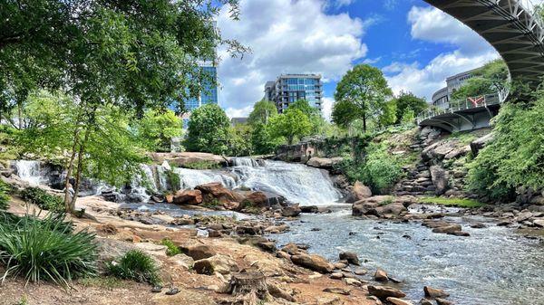 The falls on the Reedy River.