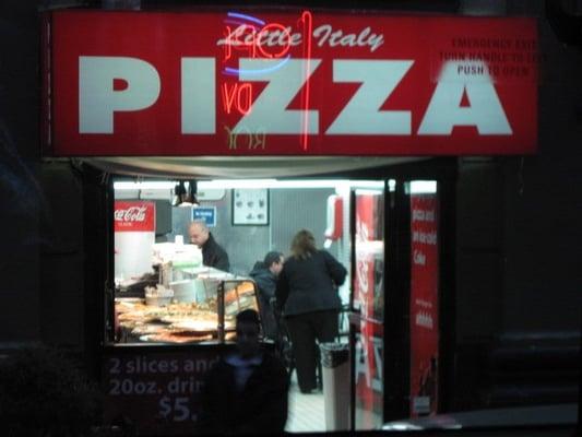 This pizza joint is across 33rd St. from the NYC pick-up/drop-off spot.