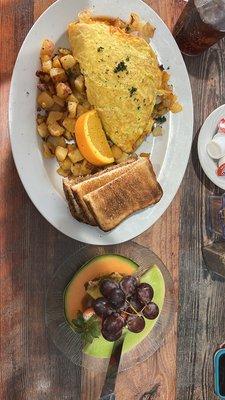 Spanish Omelette and Fruit Side