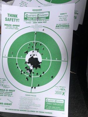 Canik TP9SF Elite at 100 yds