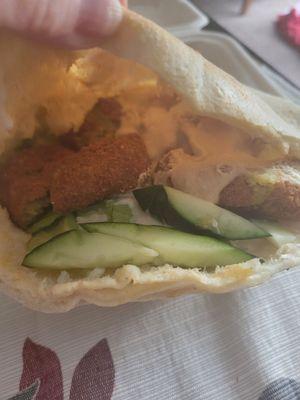 Falafel pita -- delicious!