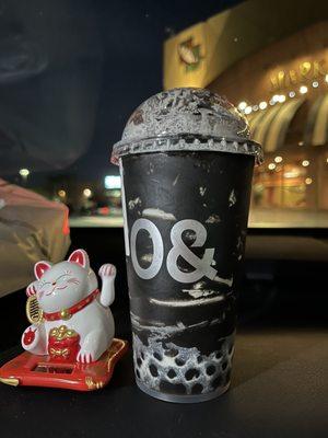 The Noir Sesame Latte with boba