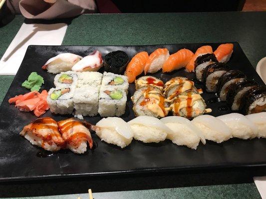 Sushi platter from all you can eat ...