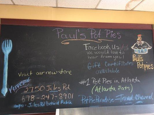 Info on another Paul's pot pie location