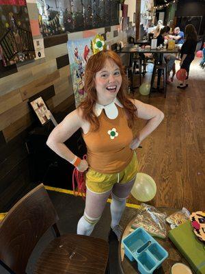 Book a Mario Party with Princess Daisy hosting!