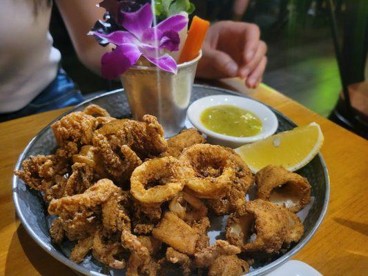 Fried Calamari $11. A good portion for the price.