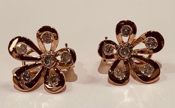 Rose Gold Diamond Earrings