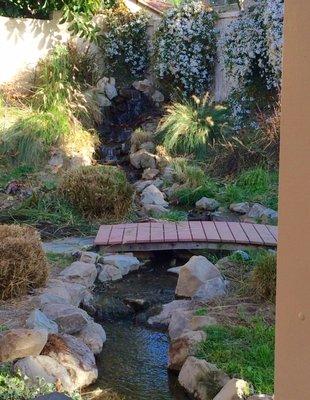 Picture of the water feature installed by Schubert Landscaping.